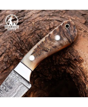 Custom Damascus Hunting Knife