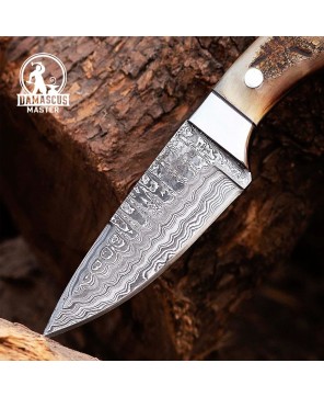 Custom Damascus Hunting Knife