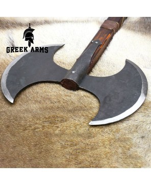 Hand-Forged Carbon Steel Medieval Battle Axe