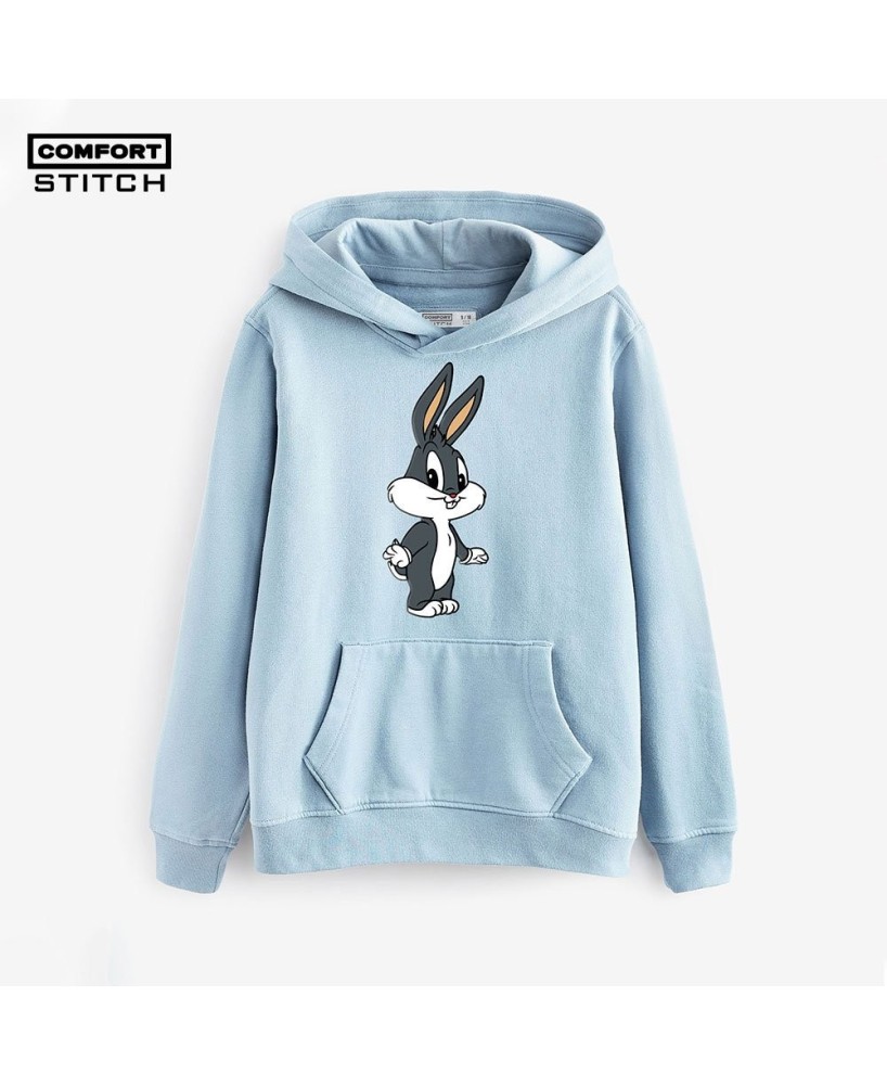 Baby Bugs Bunny Light Blue Pullover - Kids' Cute Hoodie