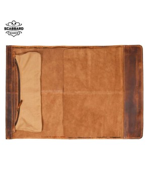 Vicenza Leather Knife Roll - Caramel Brown