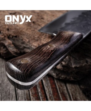 Custom Handmade Carbon Steel Meat Cleaver Vegetable Chopper Kitchen Knife by Onyx Cutlery