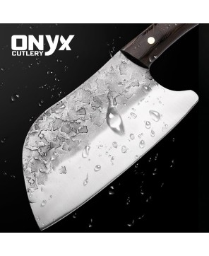 Custom Handmade Cleaver Chef Butcher Style Knife by Onyx Cutlery