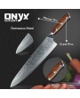 Custom Handmade Damascus Steel Kitchen Sharp Knife by Onyx Cutlery