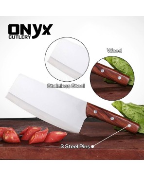 Custom Handmade Cleaver Stainless Steel Kitchen Slicer For Cooking Knife by Onyx Cutlery