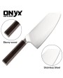 Custom Handmade Stainless Steel Sharp Knife With Ebony Handle by Onyx Cutlery