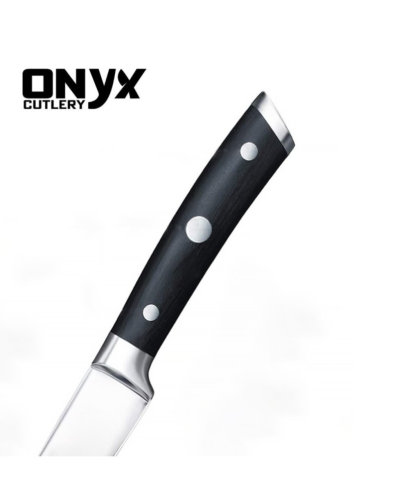 Custom Handmade Carbon Steel Kitchen Knife With Wood Handle Razor Sharp by Onyx Cutlery