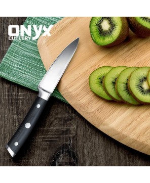 Custom Handmade Carbon Steel Kitchen Knife With Wood Handle Razor Sharp by Onyx Cutlery