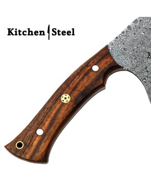 Kitchen Steel’s Damascus Cleaver Chopper – Handmade Cleaver Chef Knife