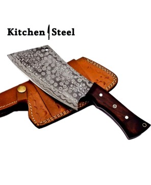 Handmade Damascus Steel Cleaver Chopper Chef Kitchen Knife