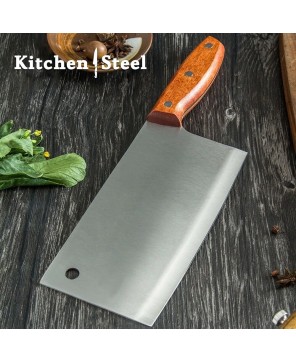 Custom Handmade Forged Kitchen Butcher Stainless Steel Knife By Kitchen Steel