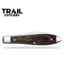 Spear Blade Rustic Red Richlite Smooth Teardrop Pocket Knife by Trail Cutlery