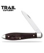 Spear Blade Rustic Red Richlite Smooth Teardrop Pocket Knife by Trail Cutlery