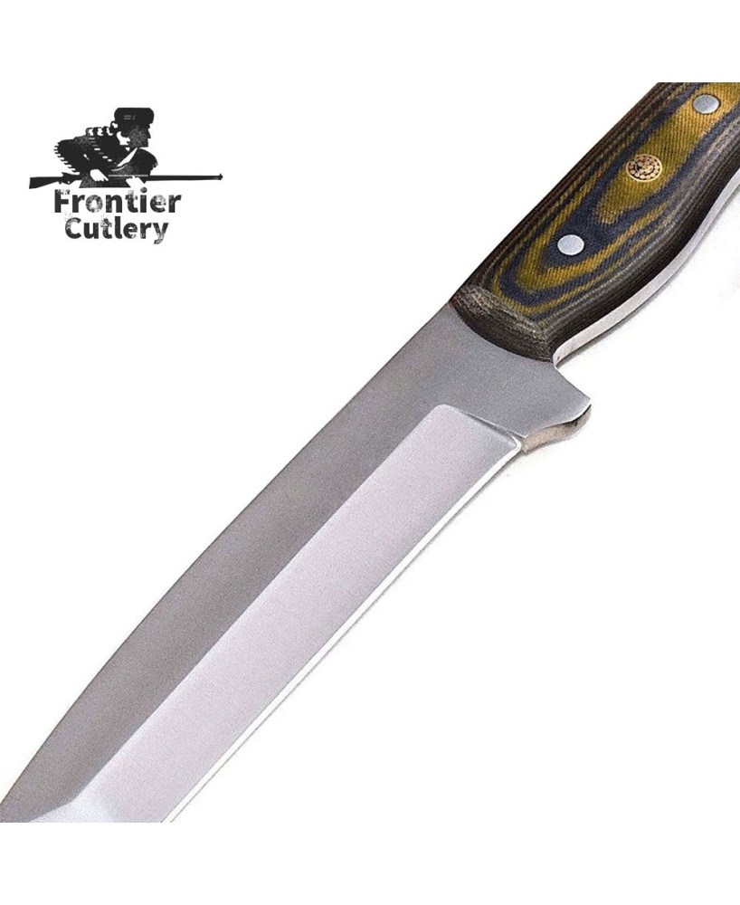 The Custom Handmade D2 Tool Steel Camo Micarta TANTO Tactical Hunting Knife