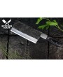 Black Wood Handle Carbon Steel Butcher Knife