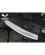 Black Wood Handle Carbon Steel Butcher Knife