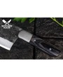 Black Wood Handle Carbon Steel Butcher Knife