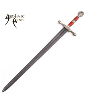 Saint George Damascus Steel Sword - Legendary Design