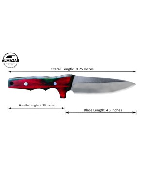 Almazan® Custom Skinning Knife - Wood Handle