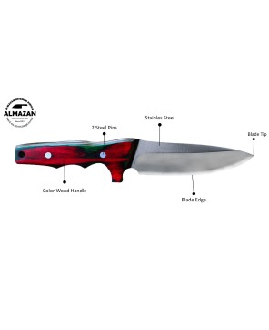 Almazan® Custom Skinning Knife - Wood Handle