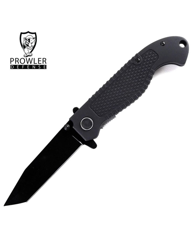 Prowler Defense Tactical Black Tanto Pocket Knife