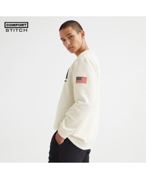 NASA French Terry Sweatshirt in Natural White