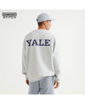 Yale French Terry Sweatshirt in Light Gray