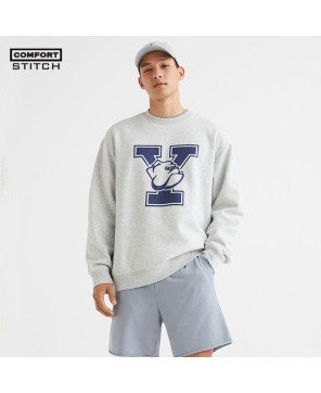 Yale French Terry Sweatshirt in Light Gray