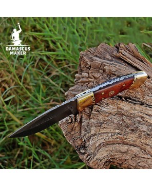 Handmade Damascus Steel Hunting Knife