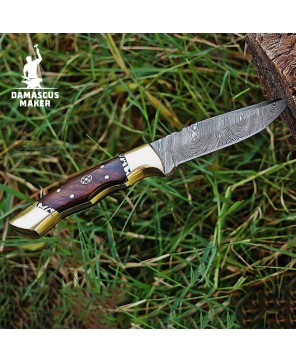 Handmade Damascus Steel Hunting Knife