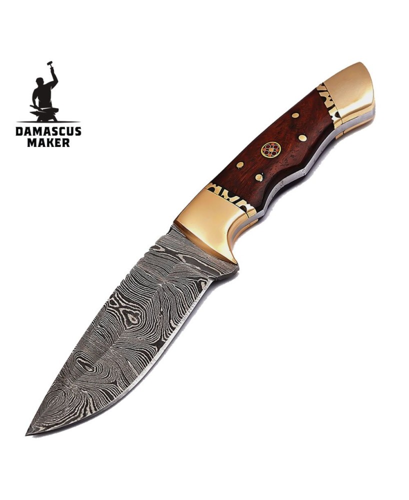 Handmade Damascus Steel Hunting Knife