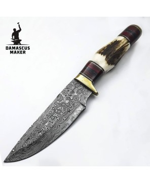 Handmade Damascus Steel Hunting Knife