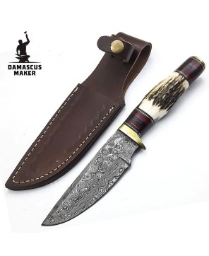 Handmade Damascus Steel Hunting Knife