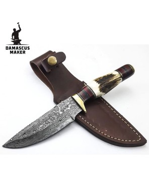 Handmade Damascus Steel Hunting Knife