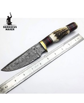 Handmade Damascus Steel Hunting Knife