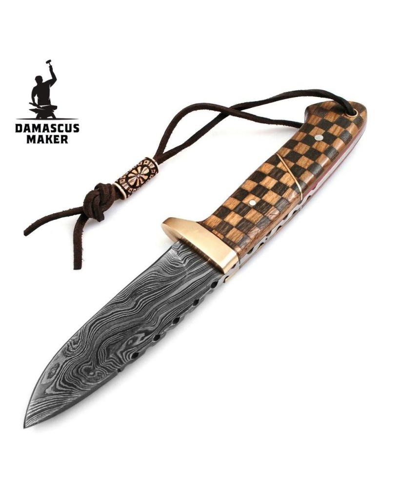 Damascus Maker Hunting Skinner Knife