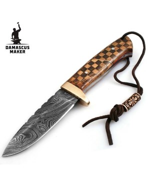 Damascus Maker Hunting Skinner Knife