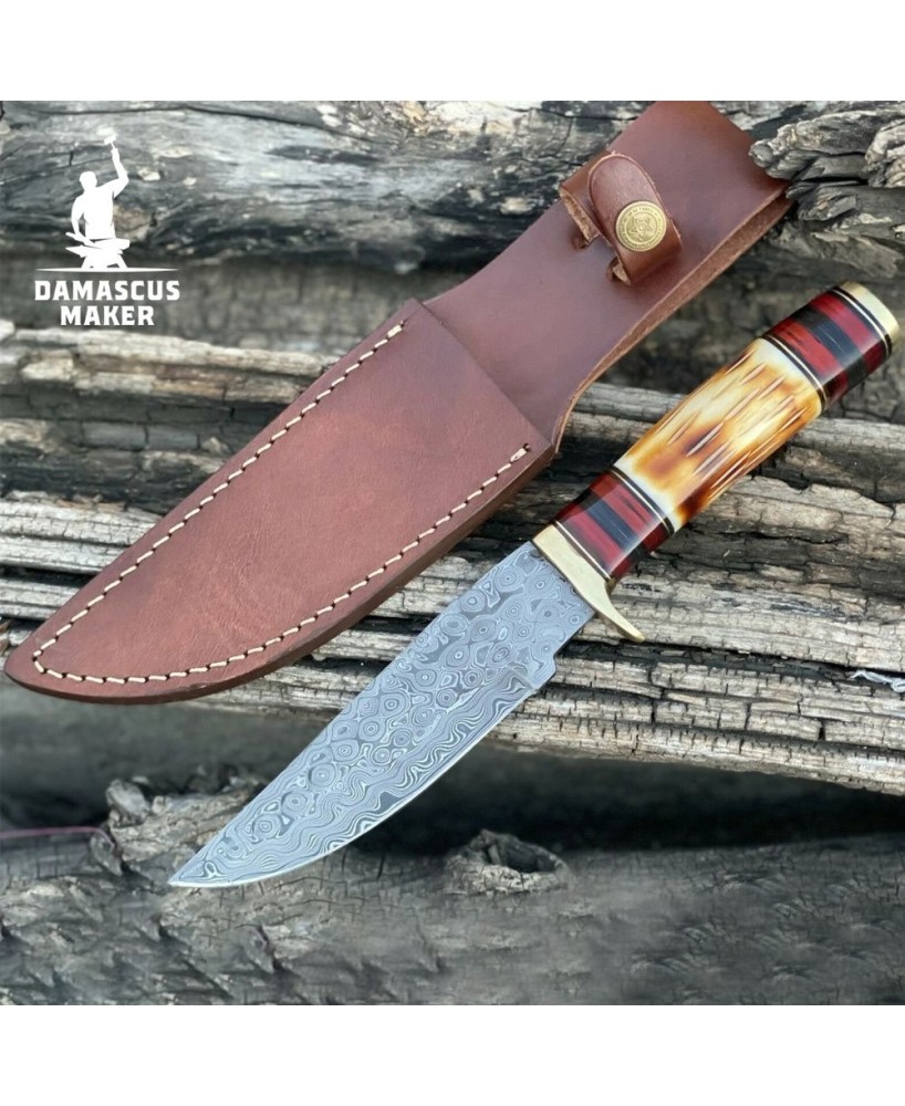 Hand Forged Damascus Skinner Knife