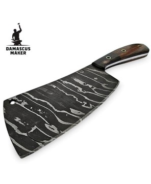 Damascus Serbian Cleaver Knife