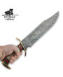 Wolf Damascus Steel Bowie Knife | Frontier Cutlery