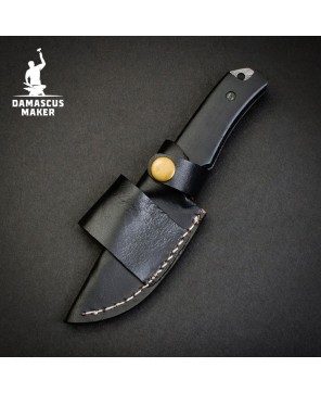 Damascus Skinning Knife, Micarta Handle