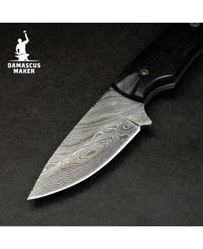 Damascus Skinning Knife, Micarta Handle