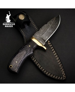 Damascus Maker Skinner Knife