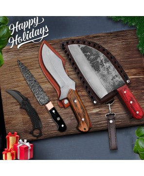 Outdoor Knives Set: Survivalist's Steel Holiday Haven