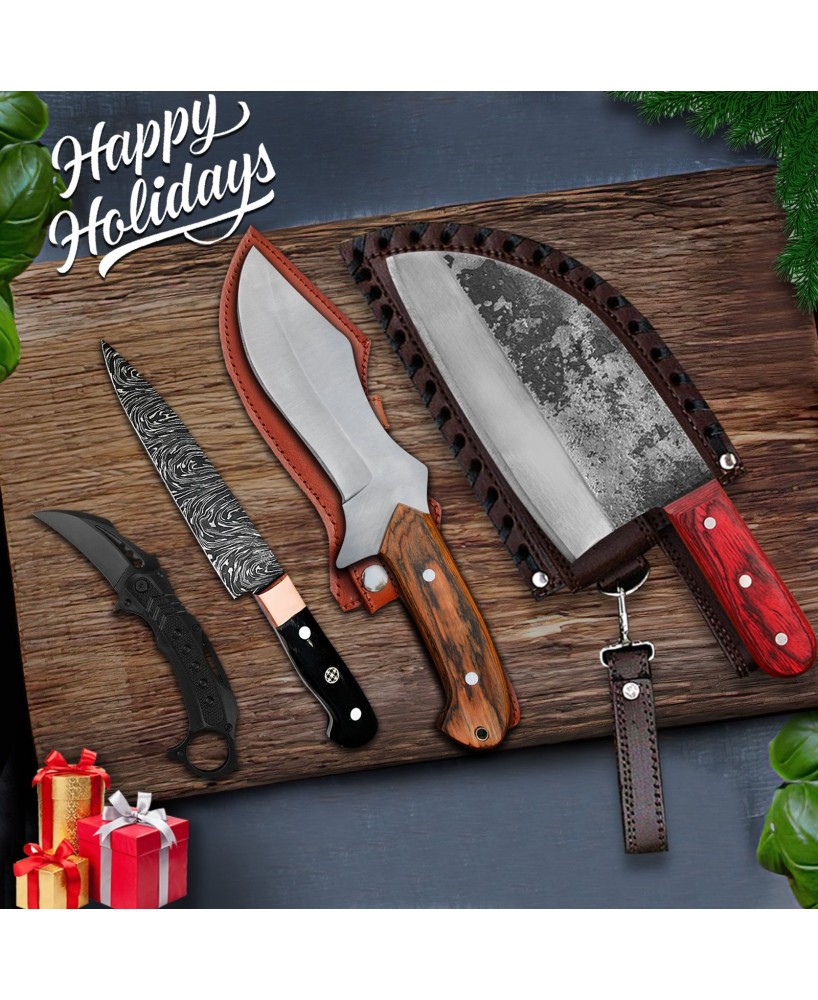 Outdoor Knives Set: Survivalist's Steel Holiday Haven