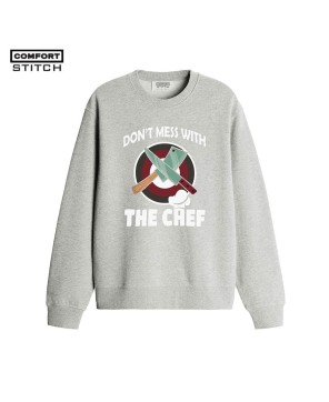 Round Neck Printed Sweatshirt in Grey Mar