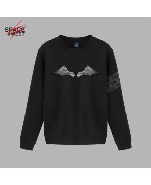 Batman Logo Sweatshirt with Elastic Waist in Black