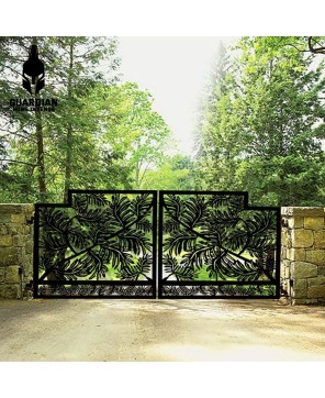 3D Laser Cut Metal Driveway Gate | Custom Fabricated Heavy Duty Entrance Gate