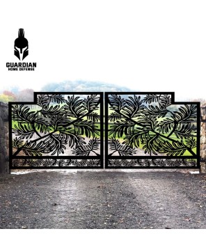 3D Laser Cut Metal Driveway Gate | Custom Fabricated Heavy Duty Entrance Gate