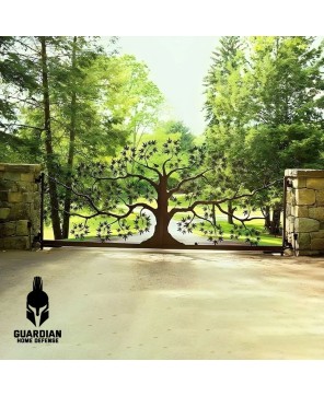 Beautiful Laser Cut Tree Design Metal Gate